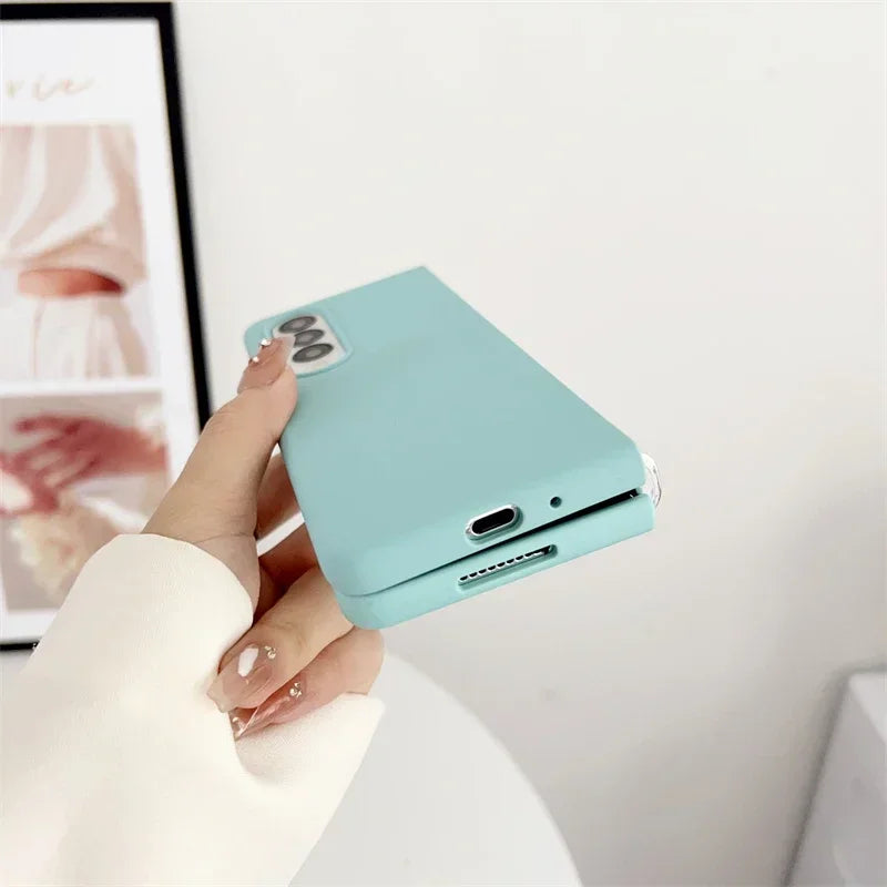 Original Silky-Touch Anti-Fingerprint Plain Phone Case for Samsung Galaxy Z Fold 8 Ultra 7 6 5 4 3 2 Skin Feel Shockproof Cover
