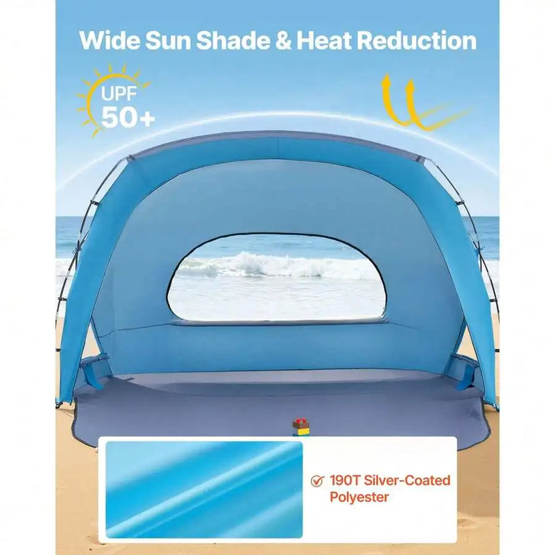 Beach Tent Sun Shelter For 6 Person, UPF 50+ Protection | SAMAG
