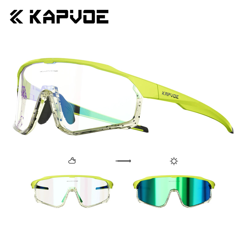 Kapvoe Photochromic Cycling Sunglasses for Men Glasses - View 21 | SAMAG