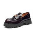 BeauToday Moccasin Loafers Women Genuine Cow Leather Penny Flats Round Toe Slip On Female Casual Platform Shoes Handmade 26569