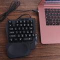 Portable USB Single Hand Keyboard Ultra-slim Luminous One Handedly Keyboard 35 Keys Wired Gaming Mechanical Keyboard Desktop PC