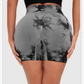 Seamless Tie Dye Style High Waist Quick Dried Fitness Triple Pants Honey Peach Hip Lift Yoga Sports Tight Shorts
