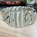 KALEN 43MM Wide 316L Stainless Steel Larger Bracelet for Women Men Punk Shiny Choker Necklace Personalized Party Jewelry