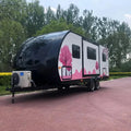 Customized Made in China Towing Caravan Luxury Electric RV Camper Equipped With Induction Cooker and Microwave Oven for Cooking