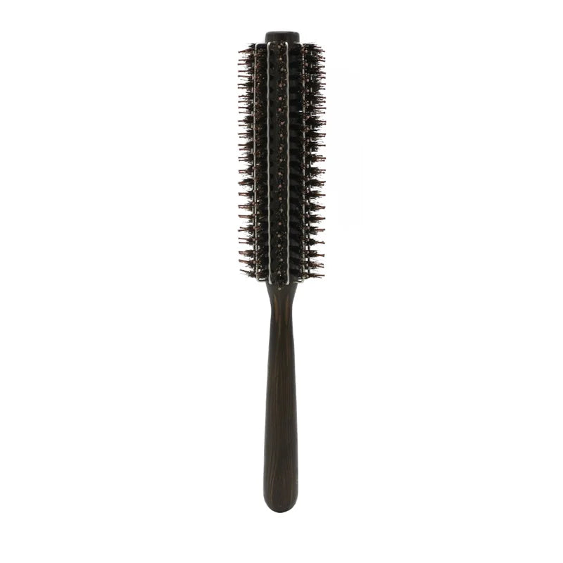 1Pcs Wood Handle Round Rolling Brush Straight Twill Hair Comb Boar Bristle Round Barrel Hair Curling Brush Hairdressing Tool