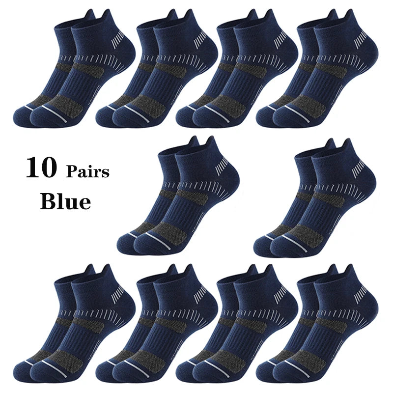 10 Pairs Ankle Athletic Running Socks Men Women Simple | SAMAG