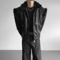 LUZHEN 2025 Winter New Original Faux Fur Patchwork Design Leather Jacket Men's Fashion Elegant Handsome Male Coat Clothes JY5114