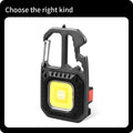 Ultra Small Mini LED Light Rechargeable Keychain Light Outdoor Camping COB Work Light Portable Pocket Wrench Screwdriver