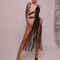 Long Fringed Suspender Belt Decorative PU Waist Cincher Corset For Club Wear - Visuel 5 | SAMAG