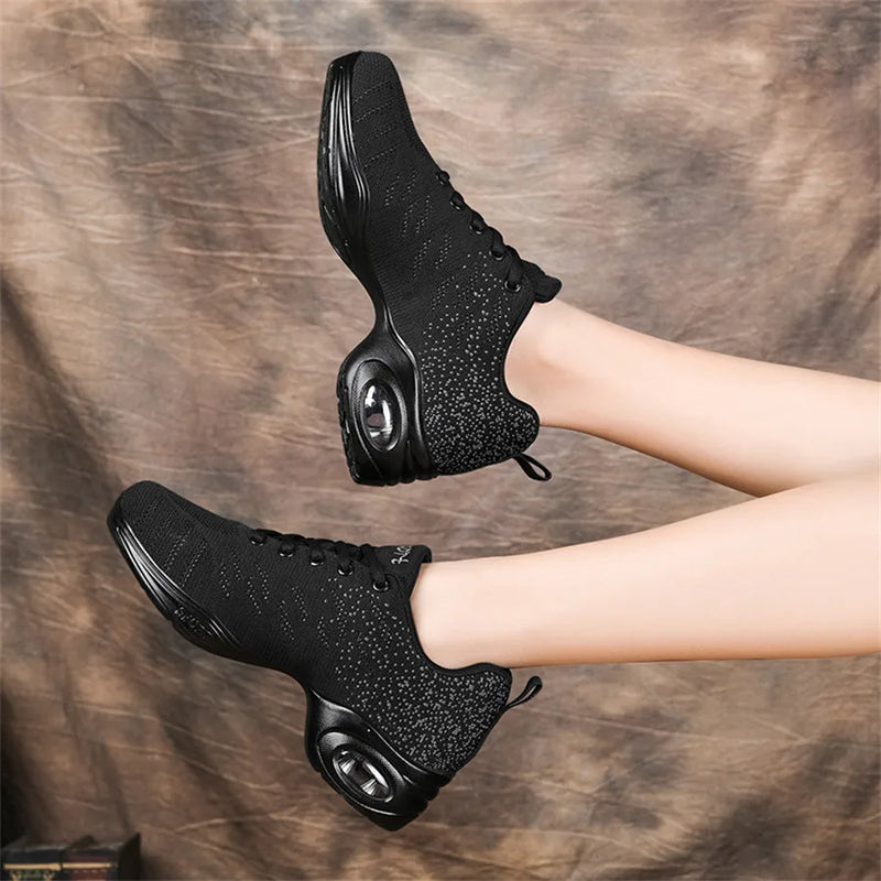 Dance Shoes for Women, Breathable Modern Dance Shoes, Soft Sole, Soft Surface, Square Dance Fitness Shoes, Fashionable Dance Shoes