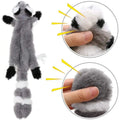 Plush Dog Toys Squirrel Raccoon Fox 18 Inch Stuffing Free Squeaky for Small  Medium Dogs No Stuffing with Squeakers Dog Chew Toy