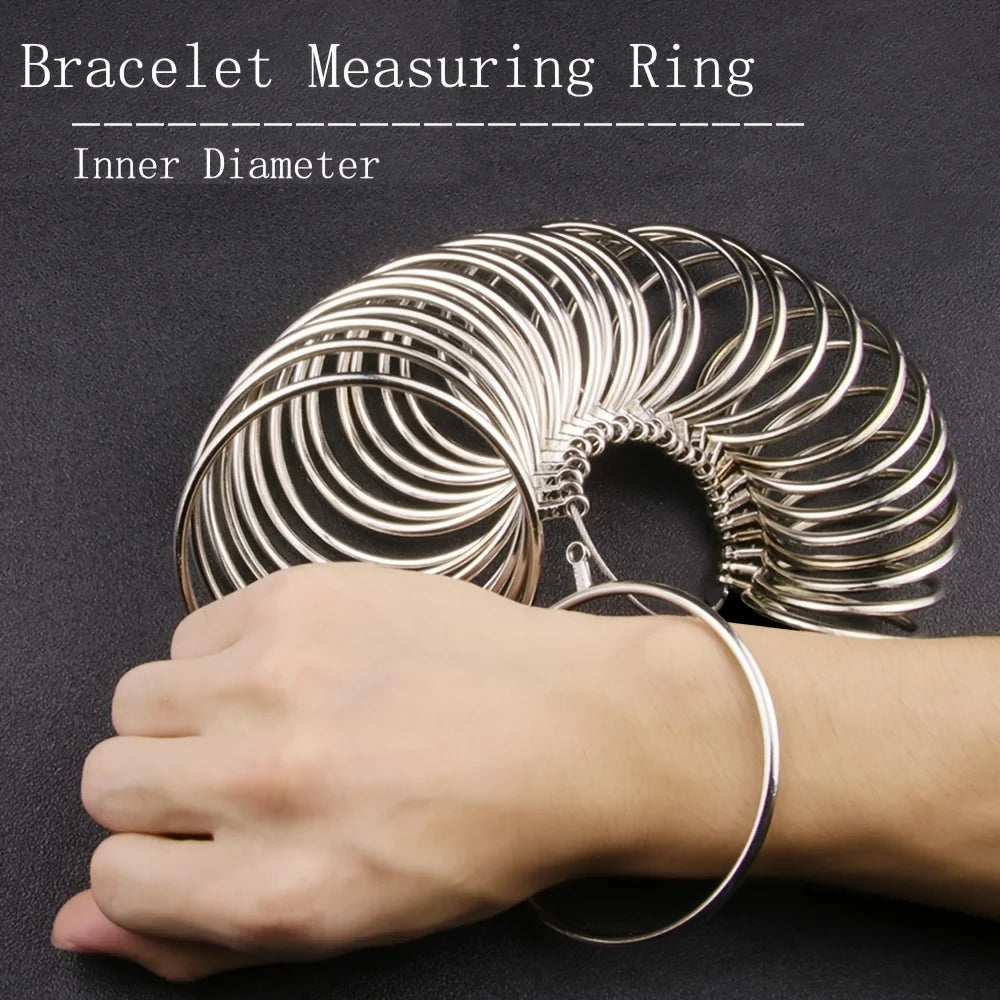 US Sizes 1-27 Bracelet Wrist Size Measure Tool Metal Jeweler's Precise Practical Convenient Jewelry Measuring Tool