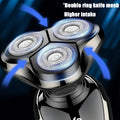 New Shaver LCD Digital Display Full Body Wash Haircut Nose Hair Shaving 3-in-1 Electric Razor Dual Use of Dry Wet Beard Trimmer