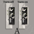 Green Plant Decoration Painting Living Room Corridor Corridor Hanging Painting Large White Wall Creating Landscape Wall Lamp