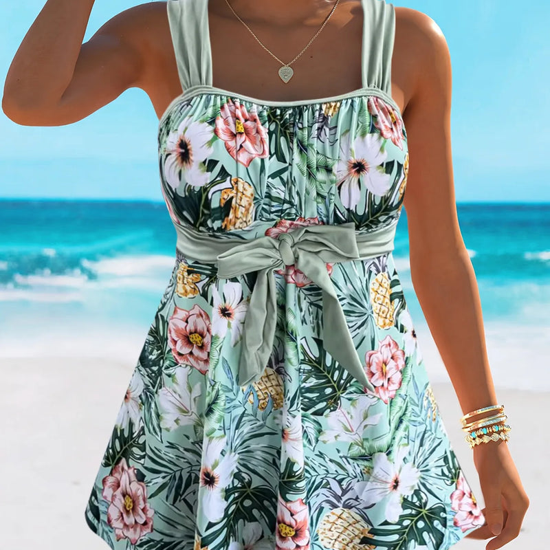 Black Dots Print Tankini Set Two Pieces Swimsuits | SAMAG