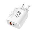65W GaN Charger USB Type C Charger Quick Charger 3.0 Phone Adapter Fast Wall Charger For iPhone Xiaomi Samsung Huawei EU/US Plug