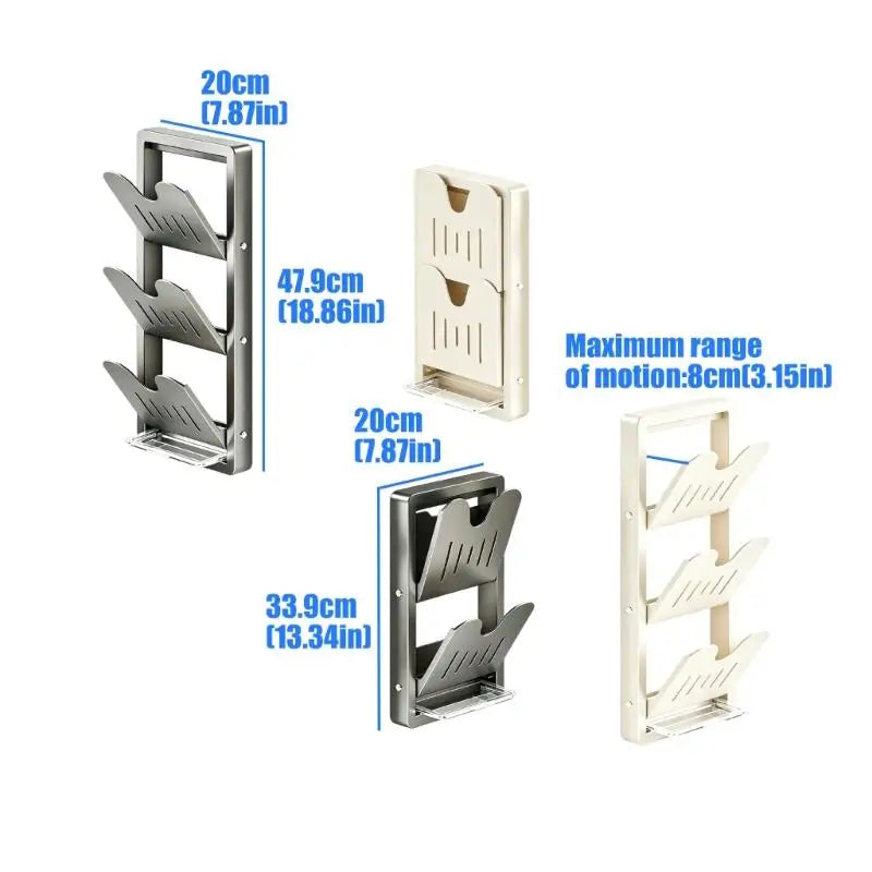 Y1UD Wall Mount Pot Lid Shelf practice Installation Carbon Steel Kitchen Rack - View 2 | SAMAG