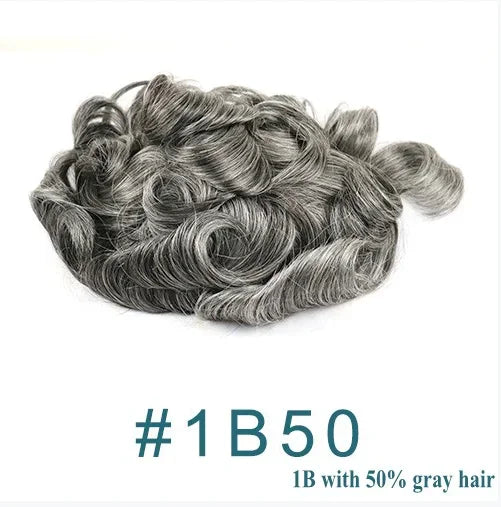 Super Ultra Thin Skin 0.02mm 80-100%Density Men Toupee Brown Black 210# Human Hair System Undetectable Natural Hairline Prosthes
