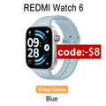 Global Version Redmi Watch 6 2.07" AMOLED Screen 550mAh Battery 150+ Sports Modes 5ATM Water Resistance Xiaomi HyperOS 3