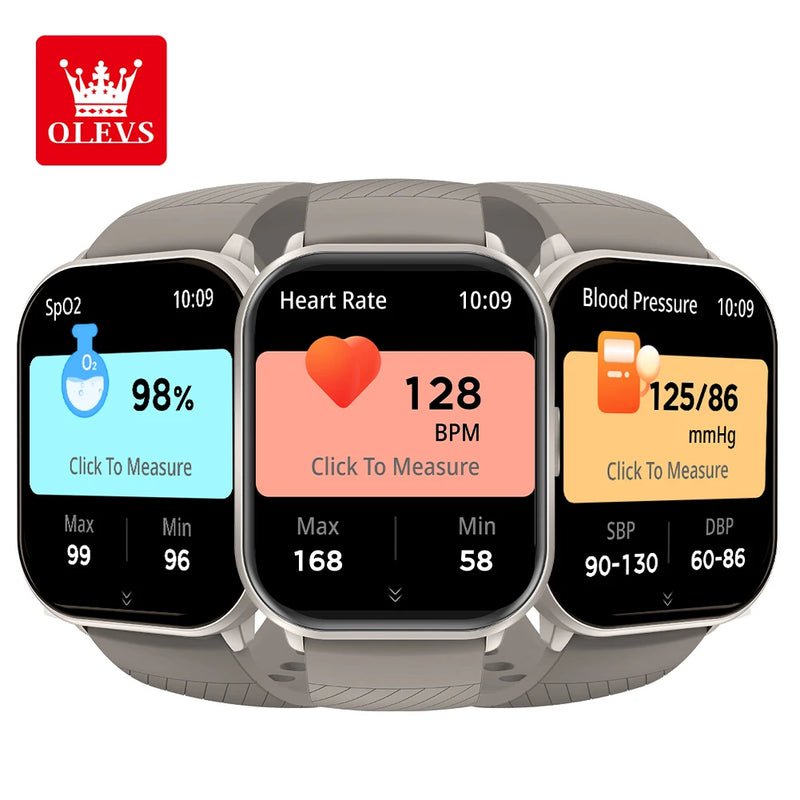 OLEVS Watch Multilingual Electronic Watch IP68 Waterproof Smartwatch Outdoor Sports Fitness Tracker Health Monitor BT5.2 8206