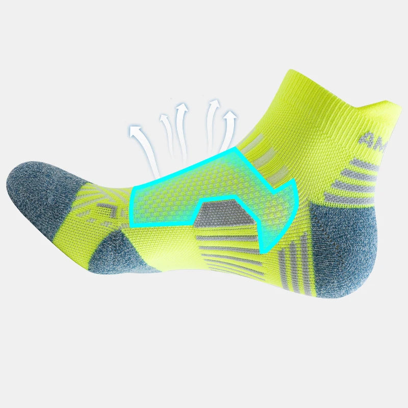 6 Pairs Marathon Running Socks Men Professional Sport | SAMAG