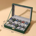 DELESYS Green Dust-proof Watch Jewelry Box With Zipper Watch Gift Box With Lock Jewelry Display Box Gift Box Birthday Present
