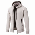Winter men's sweater knit sweater jacket, men's cardigan hooded Slim padded sweater