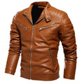 2025 Winter Black Leather Jacket Men Fur Lined Warm Motorcycle Jacket Slim Street Fashion BLack Biker Coat Pleated Design Zipper