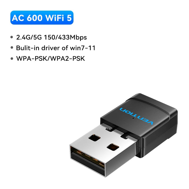 Vention WiFi 6 USB Adapter AX900 Wireless Network Card Dual Band 2.4GHz 5GHz Dongle Antenna for Windows - Visuel 10 | SAMAG
