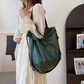 Big Shoulder Bags for Women Large Capacity Hobo Shopper Bag Soft Pu Leather Crossbody Handbag Ladies Solid Color Travel Tote Bag
