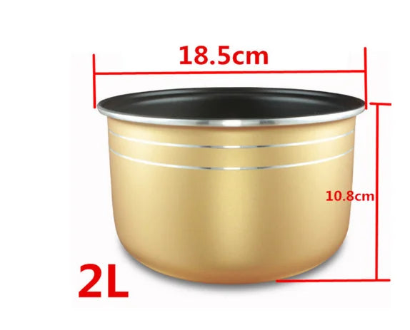 Rice Cooker Liner General Food Stainless Steel Uncoated Thickened 2L3L4L5L6L8L Rice Cooker Inner Pot