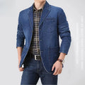 2026 Casual Suit Pure Cotton Denim Jacket Men's Spring-Autumn Mid-Age Loose Business Casual