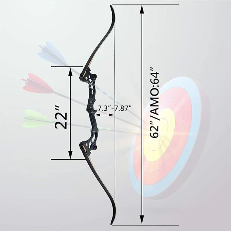 JUNXING F163 64inch Archery Takedown Recurve Bow 30-60lbs | SAMAG