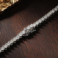 KNOBSPIN 3 Claw D VVS1 Moissanite Tennis Necklace s925 Sterling Silver 18k White Gold GRA Certified - Visuel 3 | SAMAG