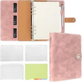 New Leather A5 Binder 6 Ring Binder Notebook - PU Leather Refillable Notebook with Binder Pockets, Dividers, Refill Paper