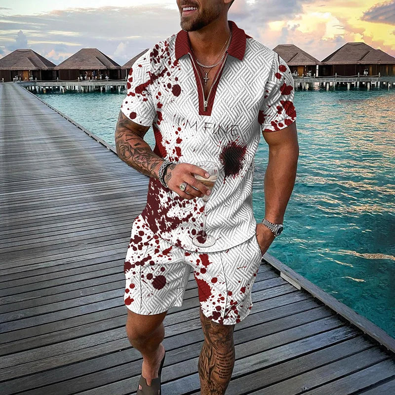 Men's Clothing Tracksuit Sets 3D Print Color Squares | SAMAG