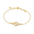Original 925 Sterling Silver Zirconia Tennis Chain Bracelet for Women Adjustable Gold Color Hot Sale Ideal Birthday Party Gifts