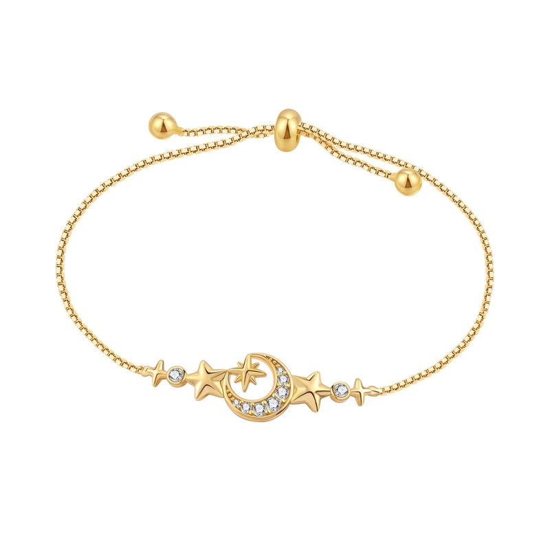 Original 925 Sterling Silver Zirconia Tennis Chain Bracelet for Women Adjustable Gold Color Hot Sale Ideal Birthday Party Gifts