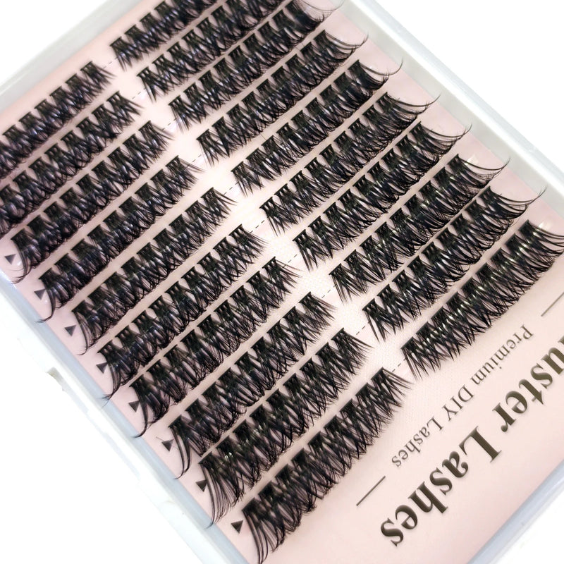 3 Styles Individual Lashes 15rows 390PCS Bottom Lashes Extension Lower Eyelash Clusters  DIY Wispy Natural Look Clear Band