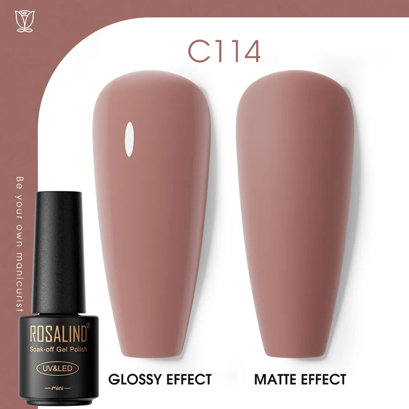 ROSALIND Gel Polish Manicure for Nails Semi Permanent Vernis top coat UV LED Gel Varnish Soak Off Nail Art Gel Nail Polish