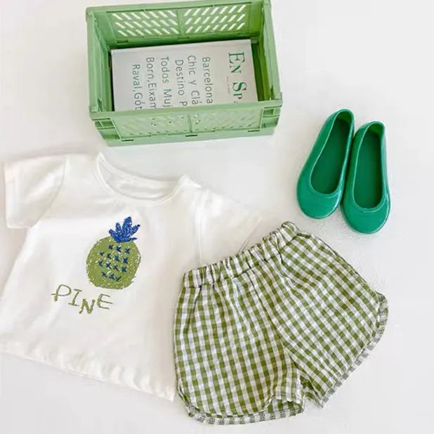Fashion Baby Girl's Short Sleeve Suit Fruit Print Sets | SAMAG
