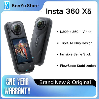 Insta360 X5 Action Camera Waterproof 8K 30fps Replaceable | SAMAG