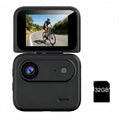 32GB 4K HD Flip Screen Thumb Camera Action Camera | Outdoor Recording, VLOG Cycling Camcorder, Anti Shake Flip Screen Panoramic Travel Shooting, Large Wide-angle First Person View Recording Camera, USB Charging, Lightweight S
