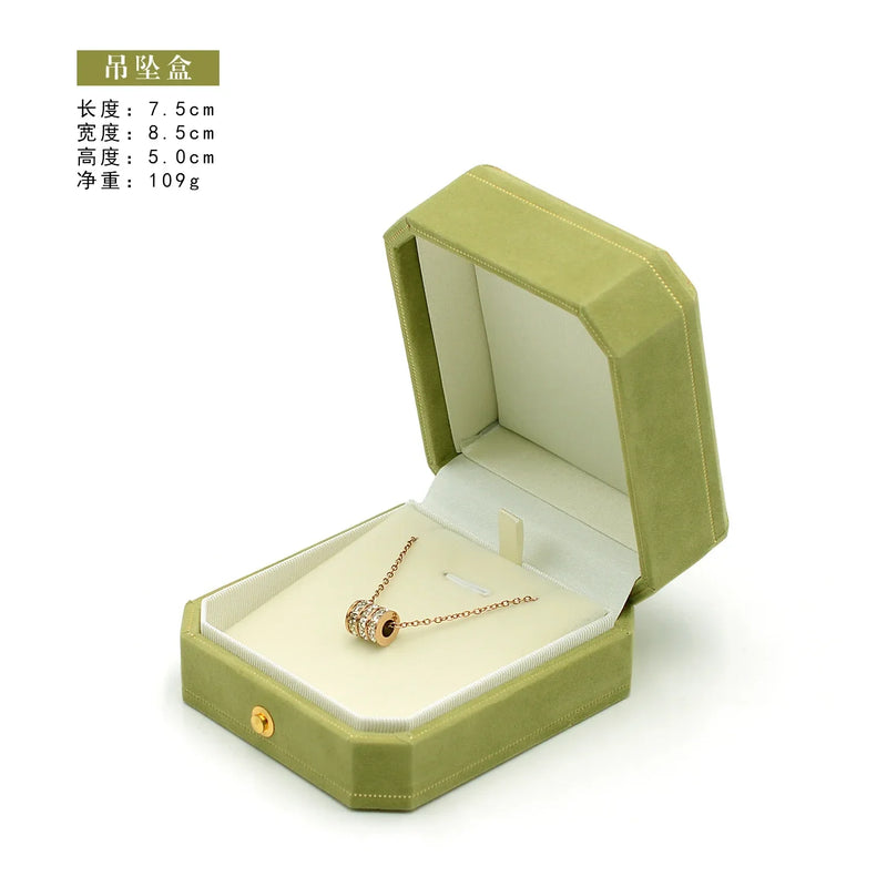 Green Jewelry Ring Box For Engagement Wedding Ring Box Birthday Jewerly Pendant Bracelet Necklace Display Gift Box