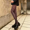New Goth Lolita Cosplay JK Girls Tights Women Sexy Retro Gothic Kawaii Cross Print Club Stockings Nylon Socks Fishnet Pantyhose