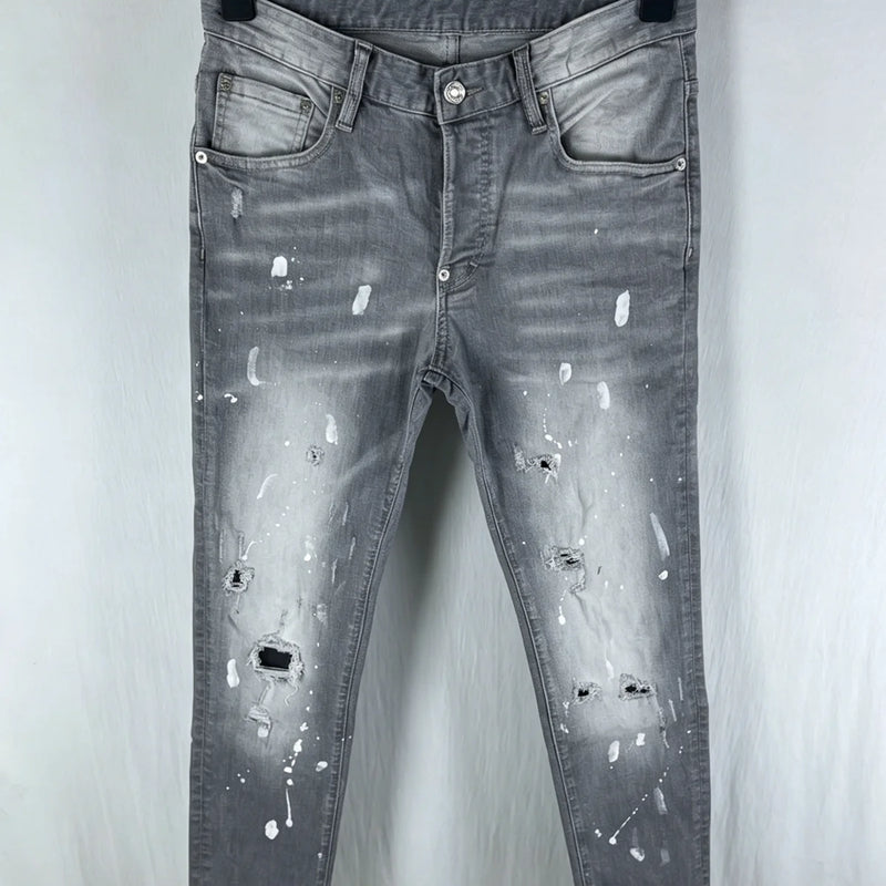 6060 Four Seasons New Men's Washed Ripped Patch Old | SAMAG