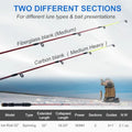 Goture 32" Ice Fishing Rod Reel Combo, M/MH Double Tip Ice Fishing Rod, Portable Ice Fishing Kit Include Rod/Lure/Line,and Tool