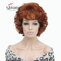 StrongBeauty Short Wig Soft Tousled Curls Blonde Highlights Full Synthetic Wigs COLOUR CHOICES
