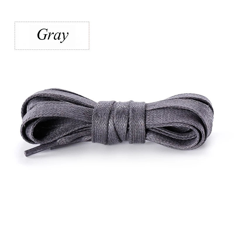 Autumn Winter Waxed Cotton Shoelaces 0.8CM Width Flat Waterproof Laces Unisex Boots Casual Sneakers Shoelace Leather Laces Shoes