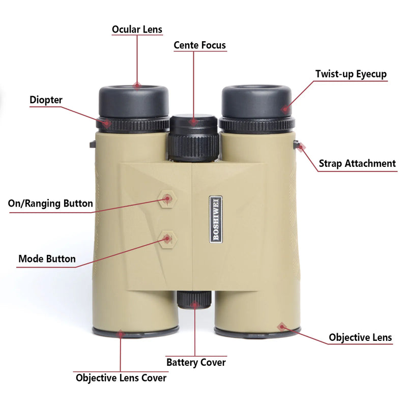 BOSHIWEI 10x42 Laser Rangefinder Binoculars Multicoated - View 3 | SAMAG